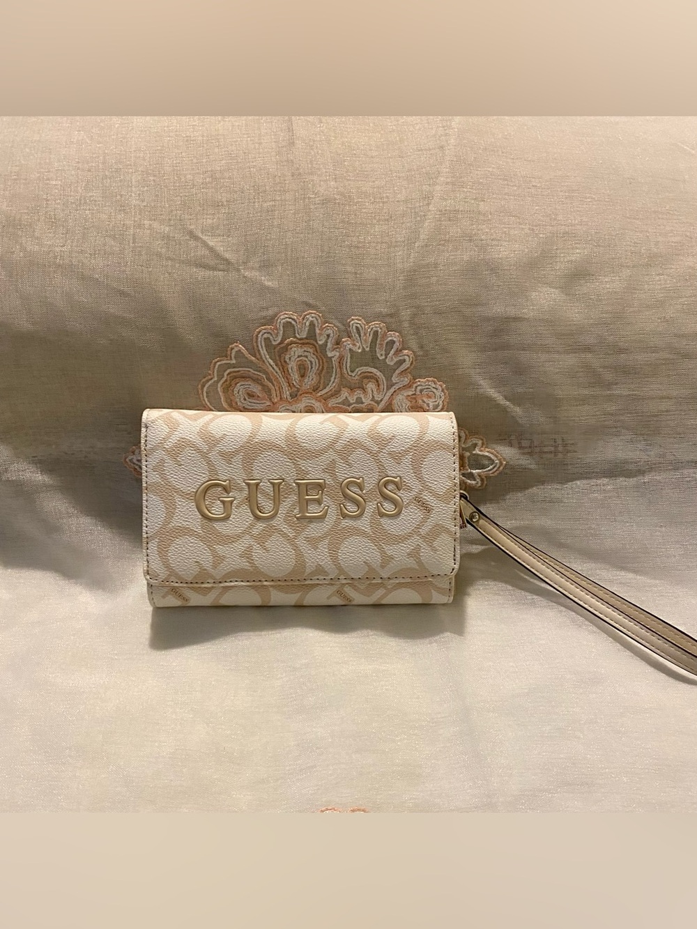Guess nude pink wallet wristlet
